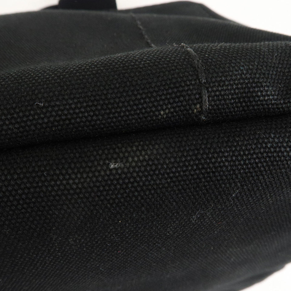 Prada Canapa Canvas Tote Bag Hand Bag Black BN1877