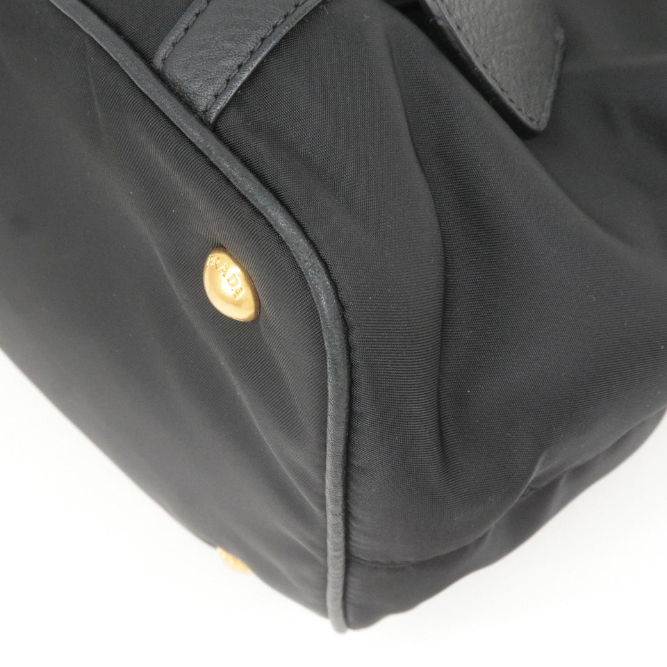 Prada Nylon Leather 2Way Bag Tote Bag Hand Bag Black
