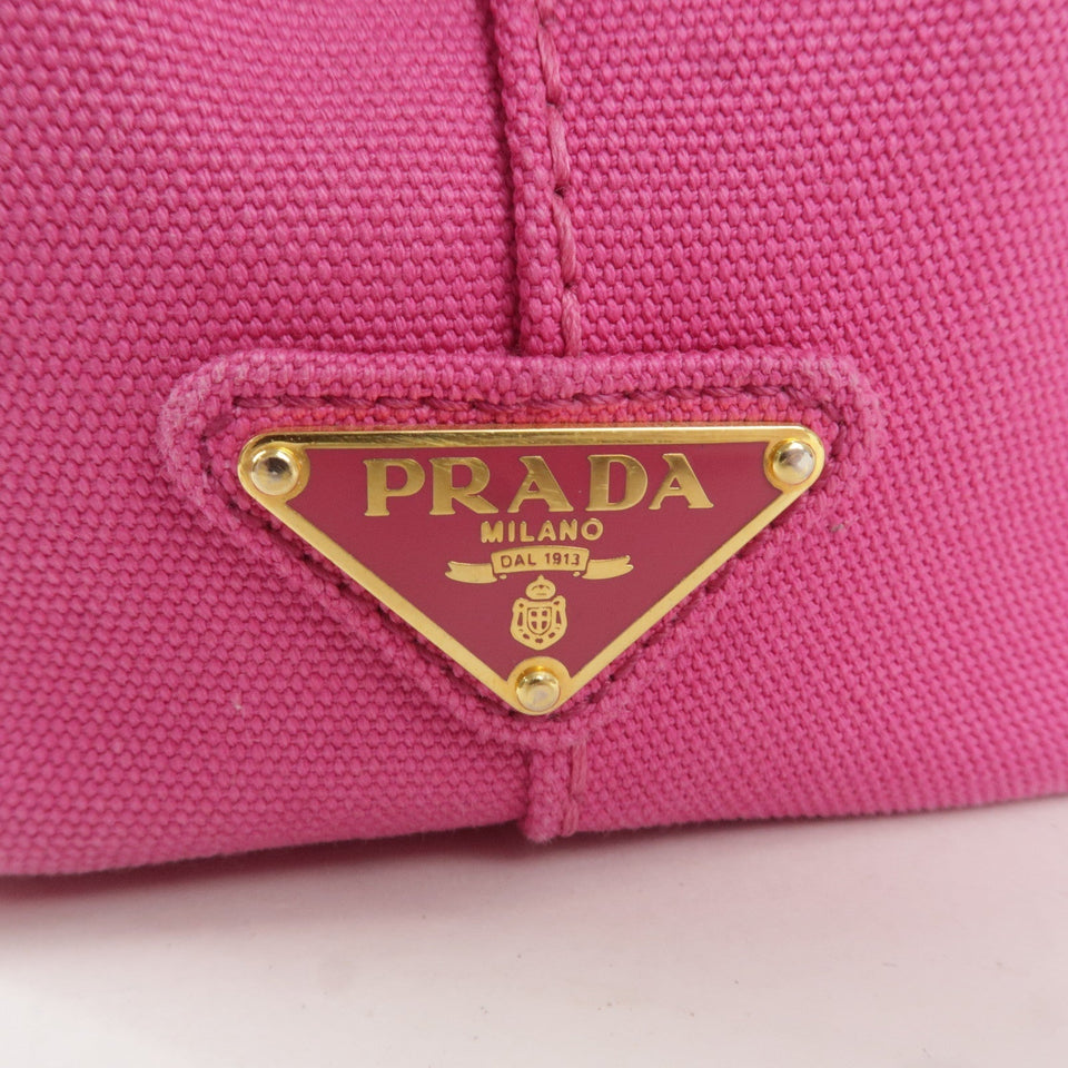 Prada Canapa Mini Canvas 2Way Bag Shoulder Bag Pink B2439G