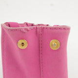 Prada Logo Canapa Mini Canvas Hand Bag Tote Bag Pink