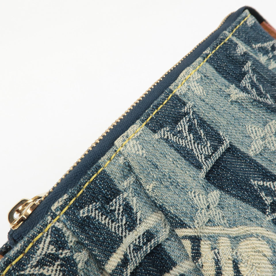 Louis Vuitton Monogram Denim Trousse Raye Pouch Blue M95335