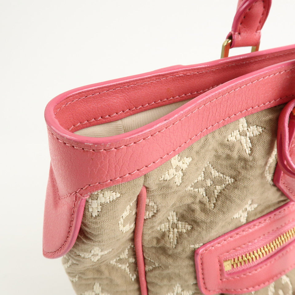 Louis Vuitton Monogram Sabia Cabas Hand Bag MM Rose M93496