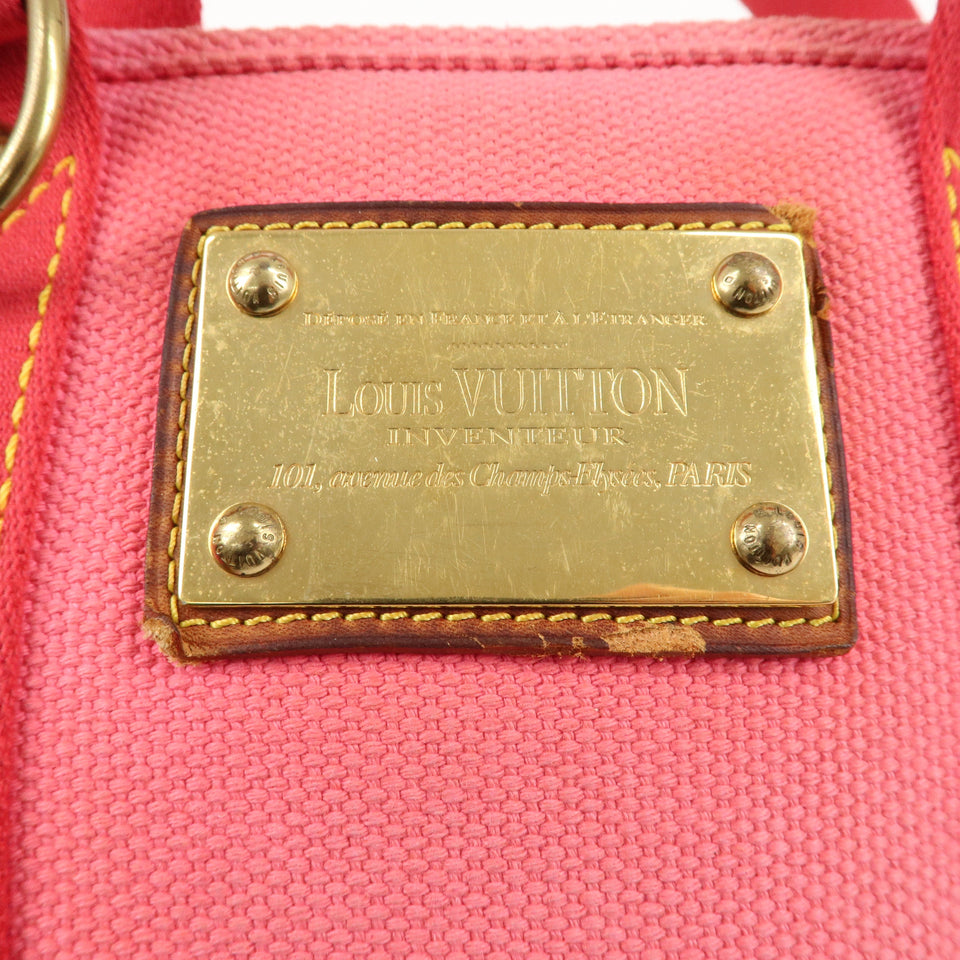Louis Vuitton Antigua Cabas PM Tote Bag Hand Bag Rose M40088
