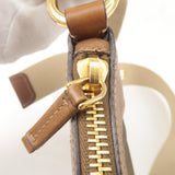 Prada Logo Nylon Leather Shoulder Bag Brown Khaki BT0505