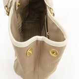 Prada Logo Jacquard Leather 2Way Bag Hand Bag Beige BN1841