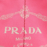 Prada Logo Canapa Mini Canvas 2Way Tote Bag Pink 1BG439
