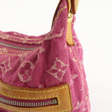 Louis Vuitton Monogram Denim Baggy PM Shoulder Bag Fuchsia M95212