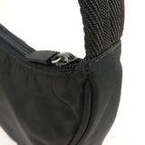 Prada Logo Nylon Hand Bag Pouch Purse Black MV515