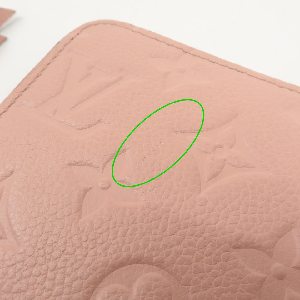 Louis Vuitton Monogram Empreinte Zippy Wallet Rose Poudre M64090