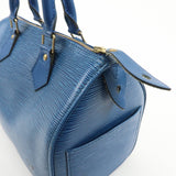 Louis Vuitton Epi Speedy 30 Hand Bag Boston Bag Blue M43005