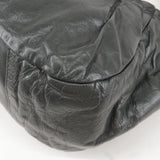 Prada Logo Leather Shoulder Bag With Tassel Black