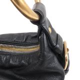 Prada Logo Leather One Shoulder Bag NERO Black
