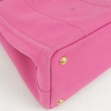 Prada Canapa Mini Canvas 2Way Bag Shoulder Bag Pink B2439G