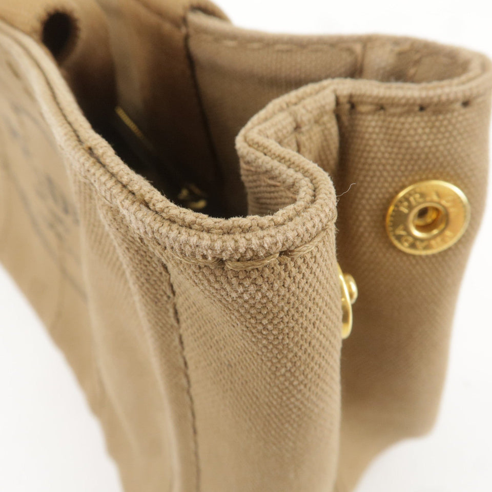 Prada Canapa Mini Canvas 2Way Bag Shoulder Bag Brown B2439G