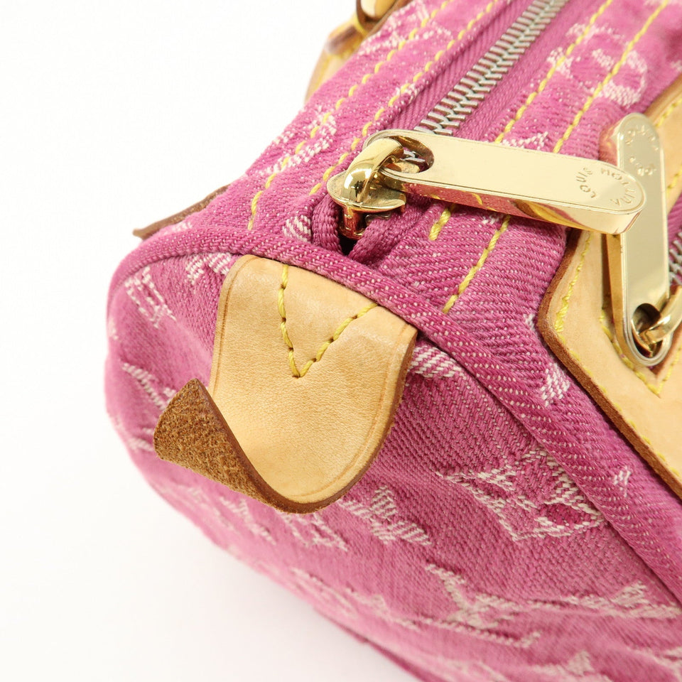 Louis Vuitton Monogram Denim Neo Speedy Boston Bag Pink M95214
