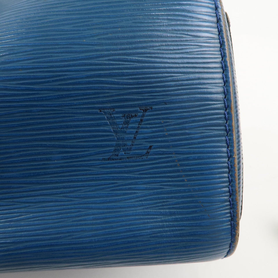 Louis Vuitton Epi Speedy 25 Hand Boston Bag Blue M43015