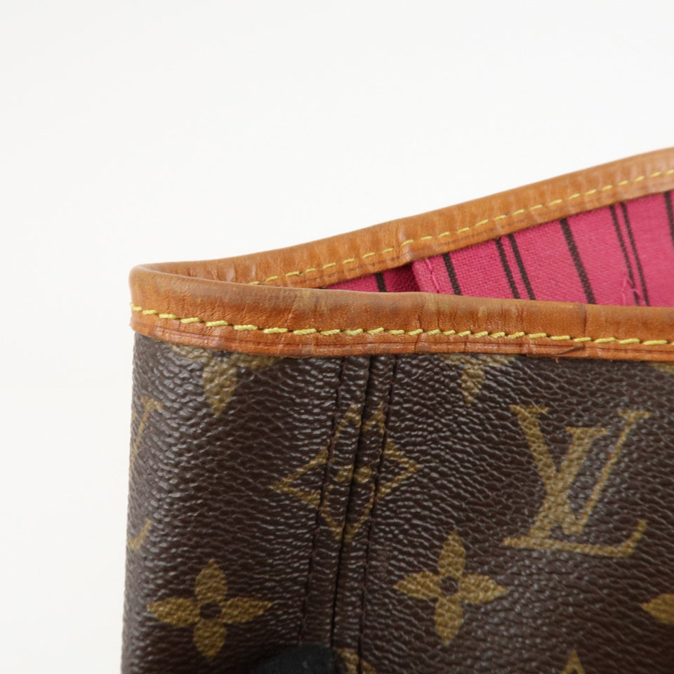 Louis Vuitton Monogram Neverfull MM Tote Bag Fuchisia M40996