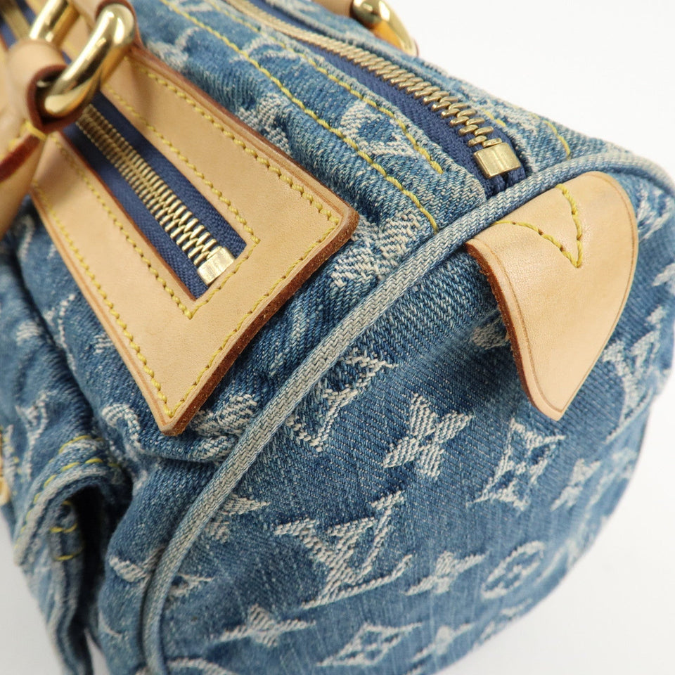 Louis Vuitton Monogram Denim Neo Speedy Boston Bag Blue M95019