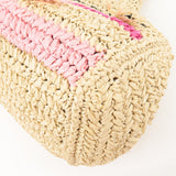 Prada Raffia Canapa 2Way Bag Hand Bag Shoulder Bag Beige 1BG153