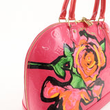 Louis Vuitton Monogram Vernis Alma MM Rose Hand Bag M93686