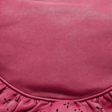 Dior Pink Leather Gipsy Ruffle Hobo