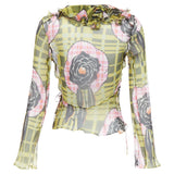 Christian Dior Galliano Vintage Silk Ruffle Wrap Blouse