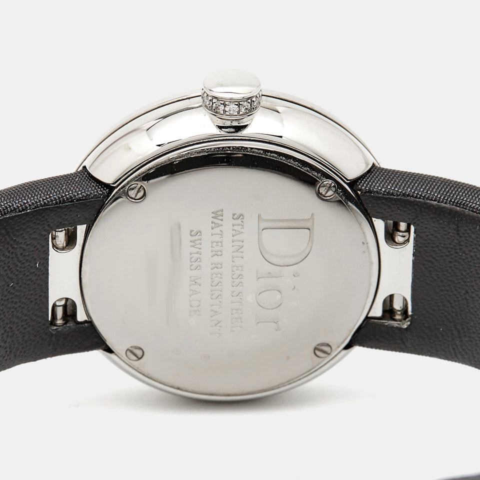Dior Black Stainless Steel Diamond Satin La D De Dior Cd043114A002 Women Wristwatch 25 Mm