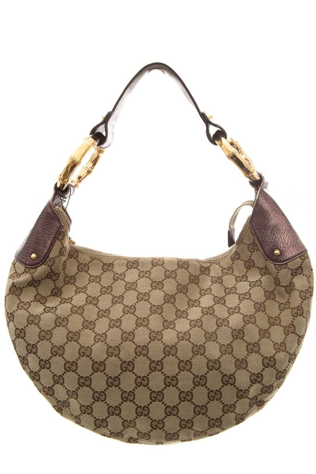 Gucci Tom Ford Era Vintage Monogram Crescent Shape Handbag