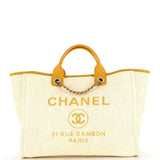 CHANEL Deauville Tote Raffia Medium