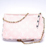 Double Zip Pochette Giant Monogram Rouge
