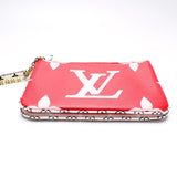 Double Zip Pochette Giant Monogram Rouge