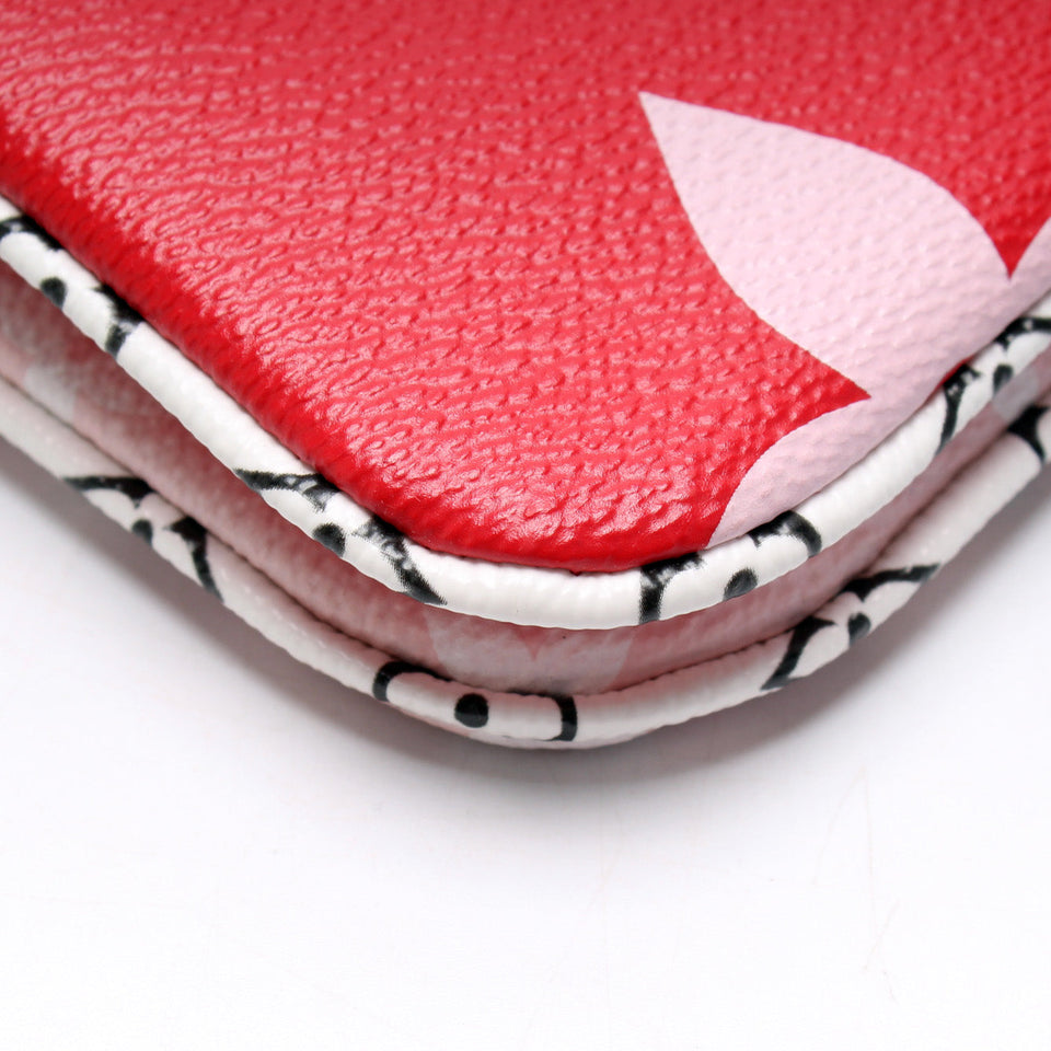 Double Zip Pochette Giant Monogram Rouge
