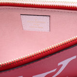 Double Zip Pochette Giant Monogram Rouge