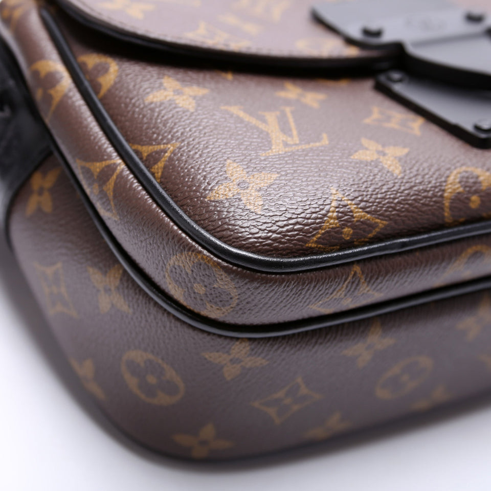 S Lock Messenger Bag Macassar Monogram