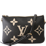 Double Zip Pochette Bicolor Empreinte
