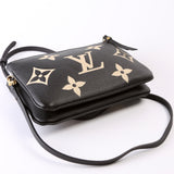 Double Zip Pochette Bicolor Empreinte