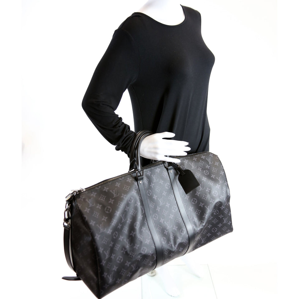Keepall 55 Bandouliere Monogram Eclipse