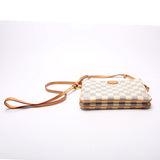 Double Zip Pochette Damier Azur