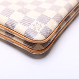 Double Zip Pochette Damier Azur