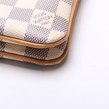 Double Zip Pochette Damier Azur