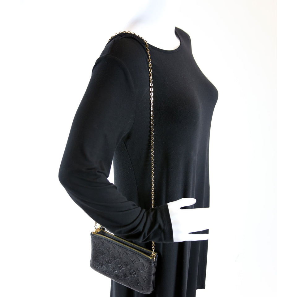 Double Zip Pochette Empreinte