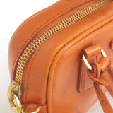 Prada Logo Leather Chain 2Way Bag Shoulder Bag Orenge BL0705