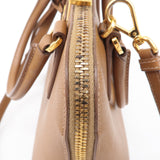 Prada Logo Leather 2Way Bag Hand Bag Shoulder Bag Brown