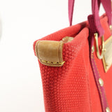 Louis Vuitton Antigua Cabas MM Tote Bag Hand Bag Rouge M40034