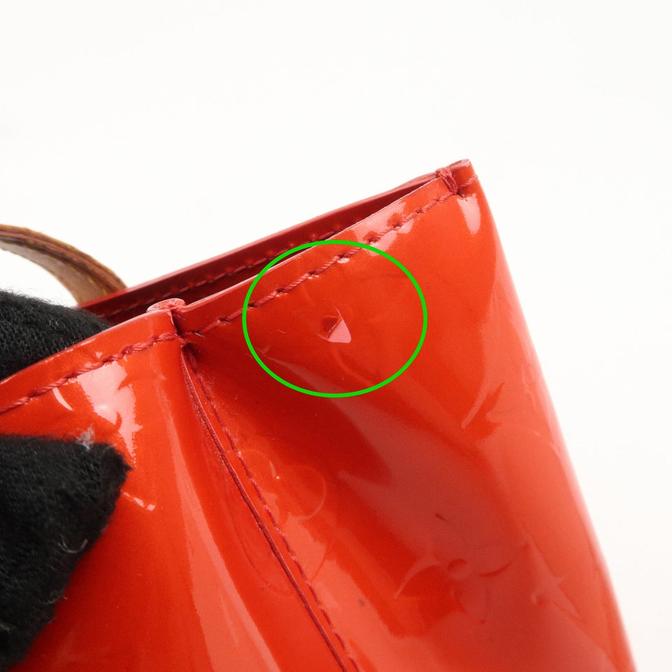 Louis Vuitton Monogram Vernis Lead PM Hand Bag Rouge M91088