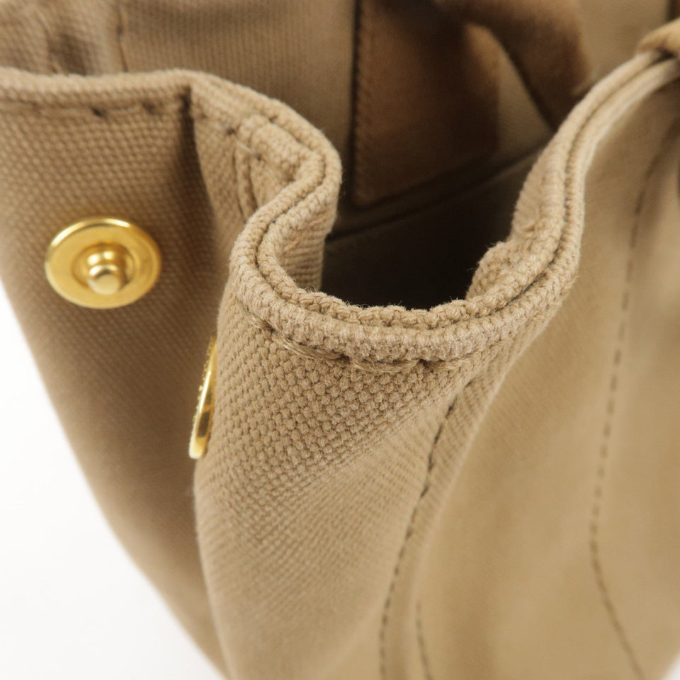 Prada Canapa Mini Canvas 2Way Bag Shoulder Bag Brown B2439G