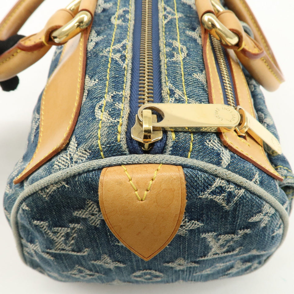 Louis Vuitton Monogram Denim Neo Speedy Boston Bag Blue M95019