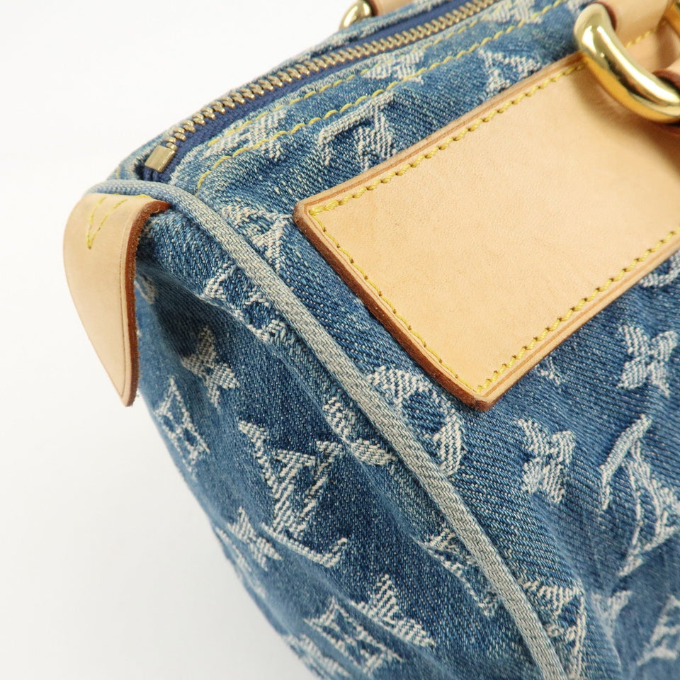 Louis Vuitton Monogram Denim Neo Speedy Boston Bag Blue M95019