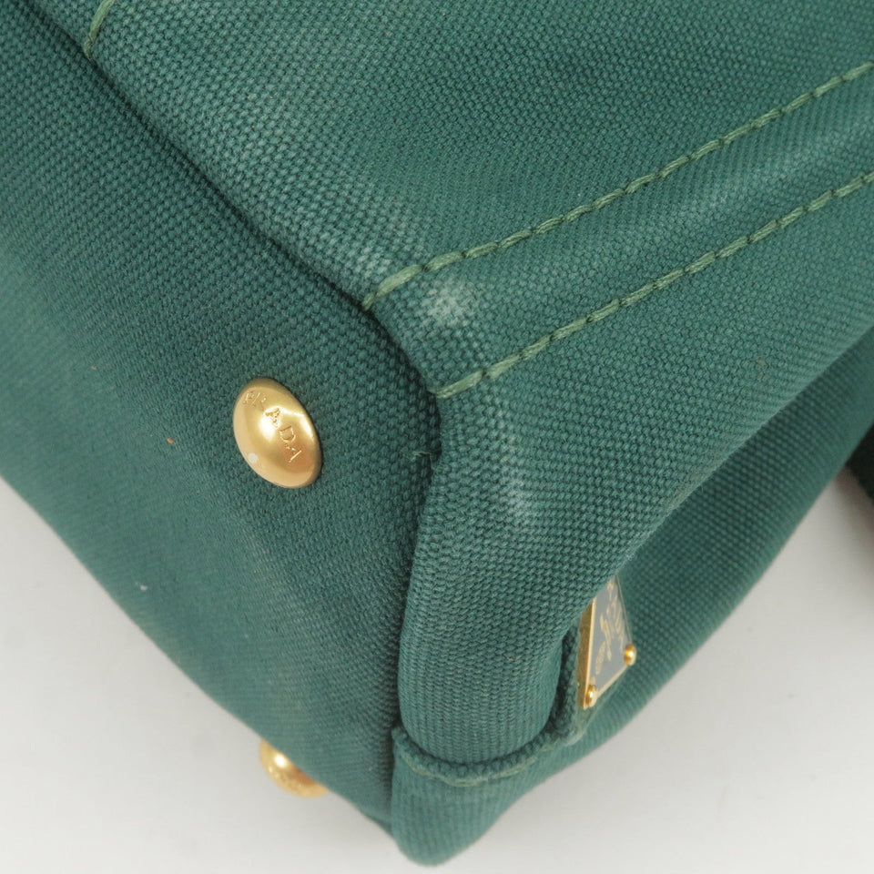 Prada Canapa Mini Canvas 2Way Bag Shoulder Bag Green B2439G