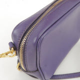 Prada Logo Leather Mini Shoulder Bag 2Way Bag Pouch Purple